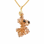 Brown Puppy Dog Pendant (4mm)