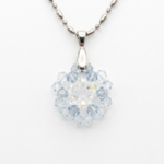 Clear & Blue Snowflake 1 Pendant (4mm)